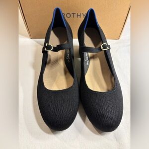 Rothy's Elegant Black Heels with Blue Accent